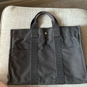 Vintage Hermes canvas tote